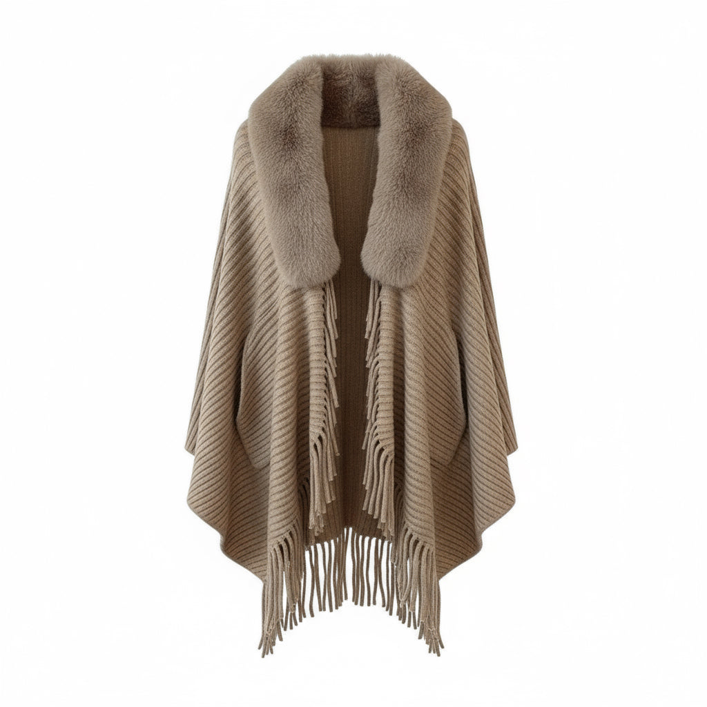 Aveline Knit Cape| Celeste Collection