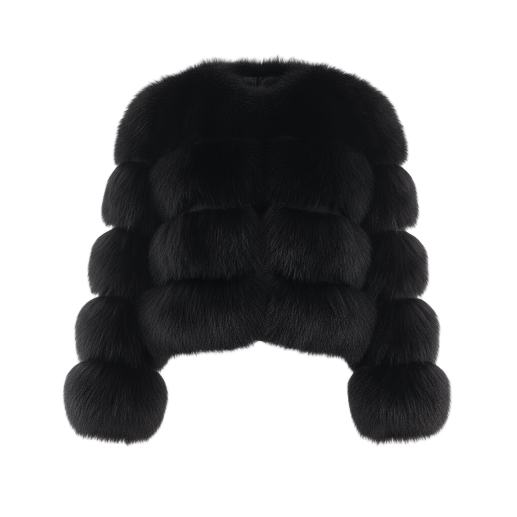 Rhea Faux Raccoon Fur Coat | Celeste Collection