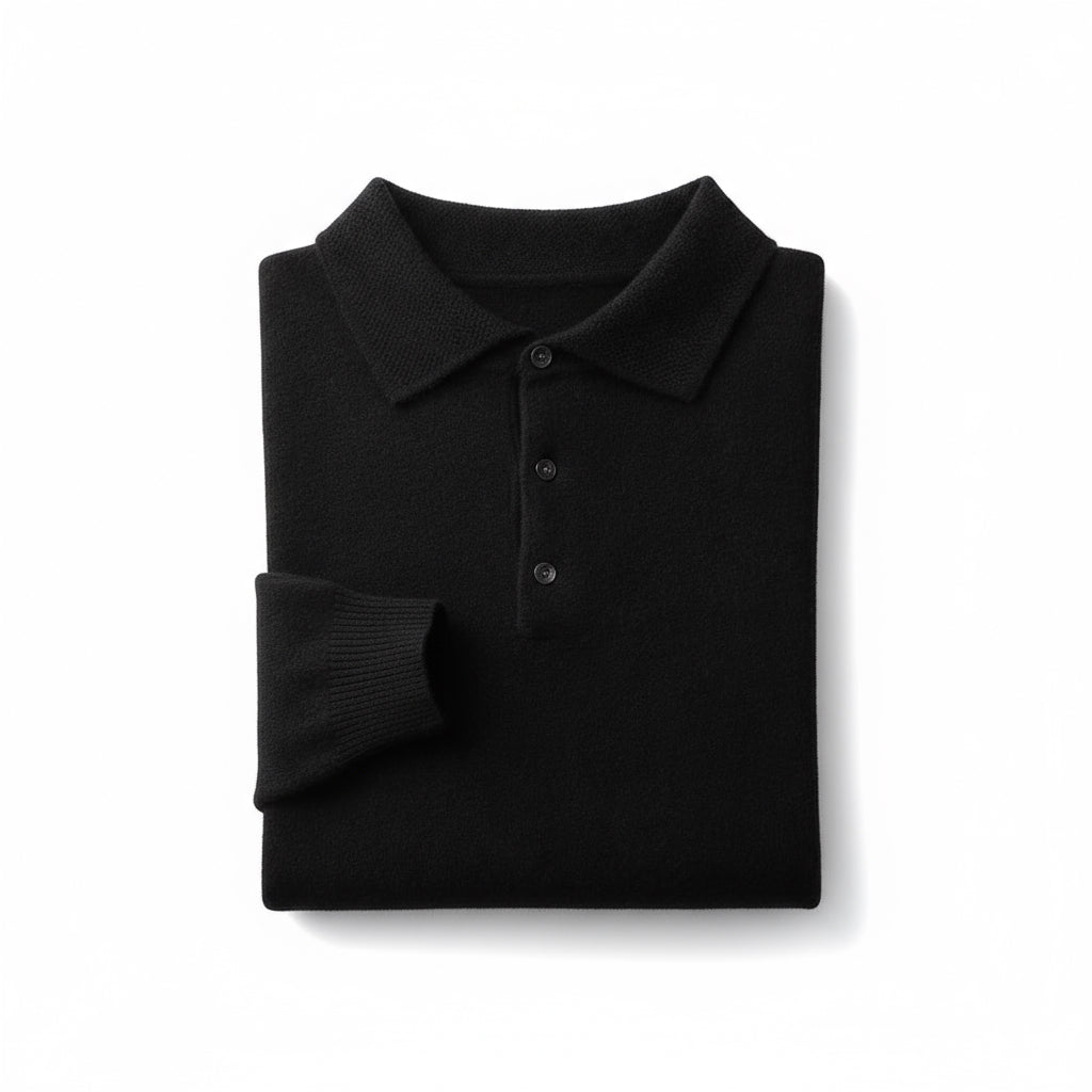 Sérénité Wool Pullover I Noir Essence Collection