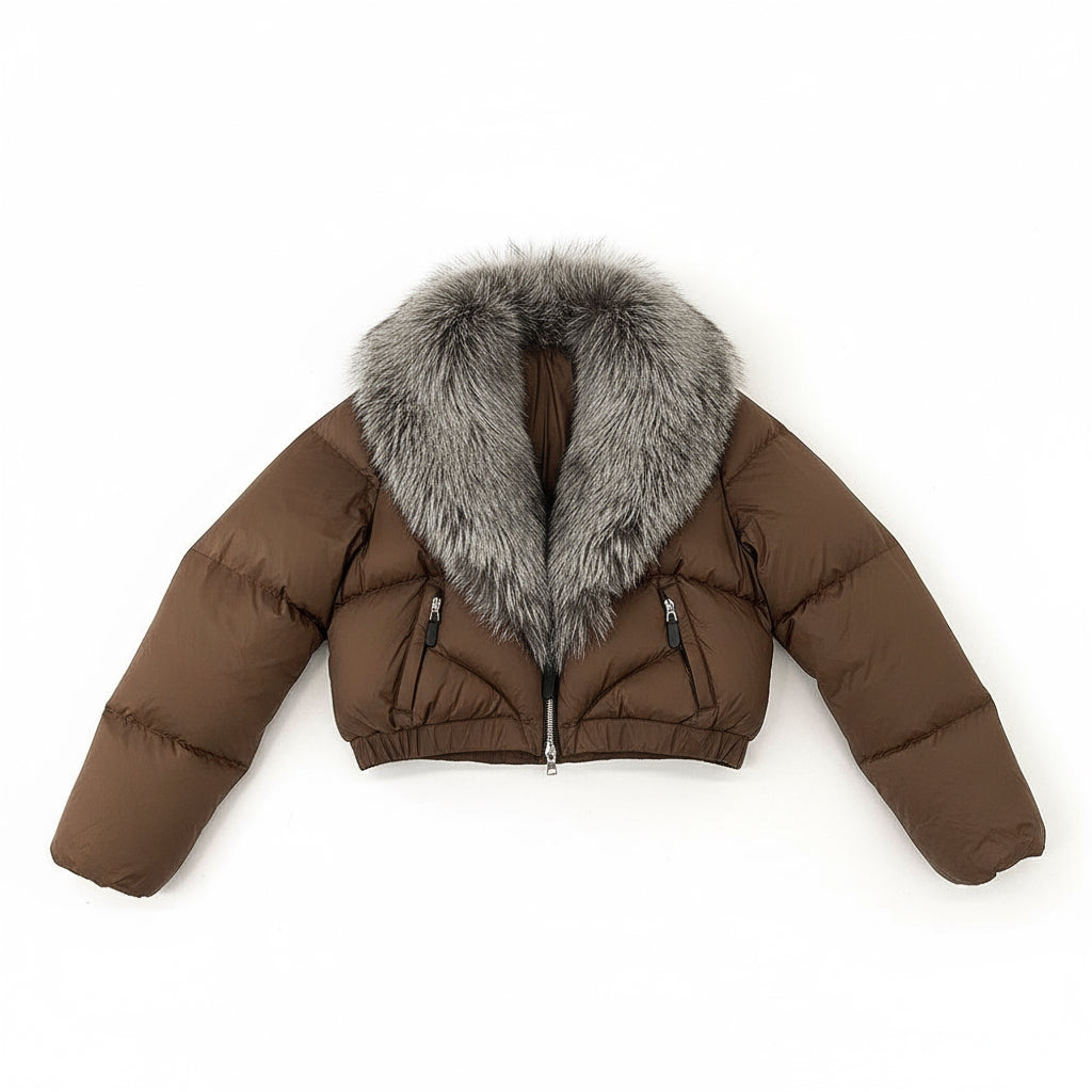 Astraéa Cropped Down Jacket | Celeste Collection