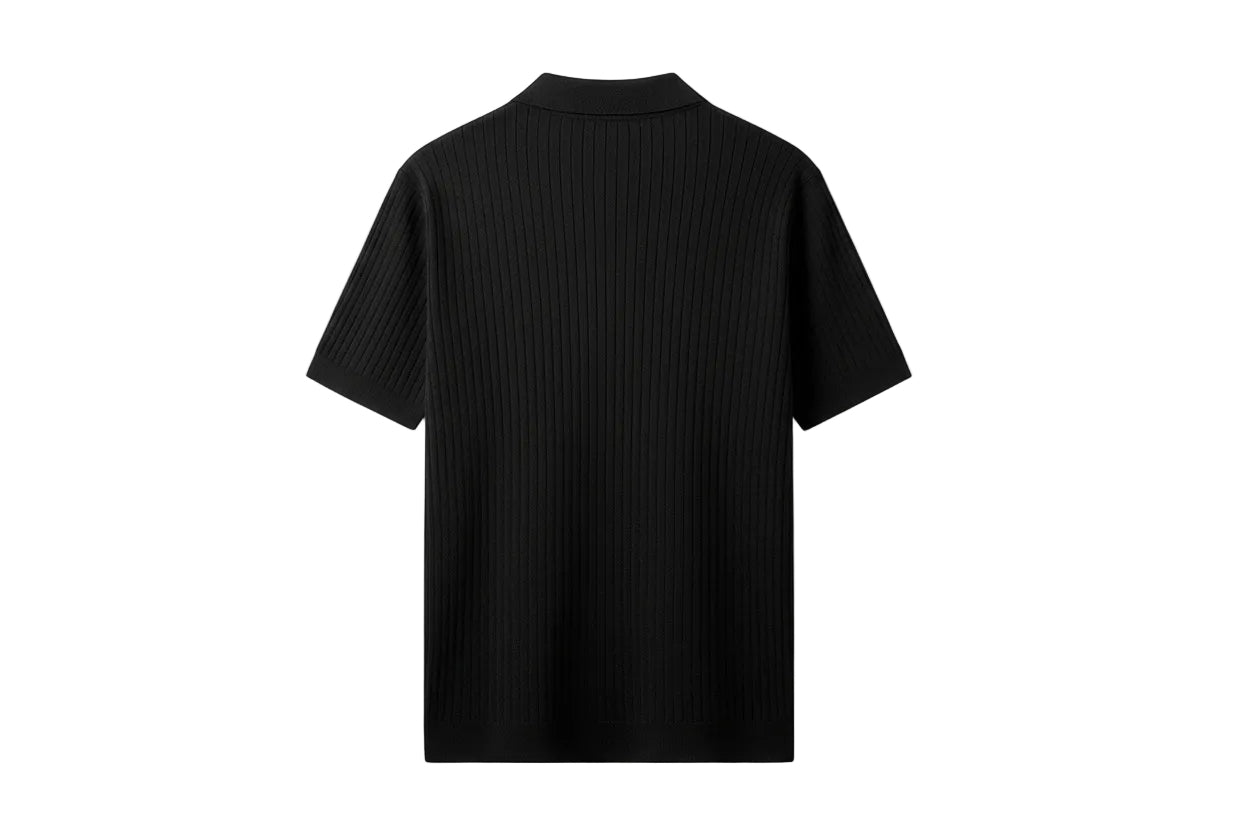 SENTA Striped Polo Shirt | Noir Essence Collection