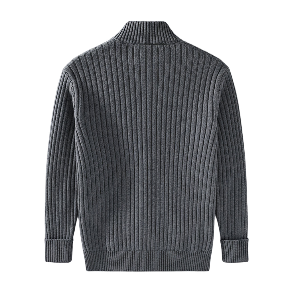 Soren Zipped Sweater | Noir Essence Collection