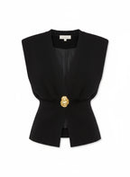 Orlena Gold Knit Vest |  Celeste Collection