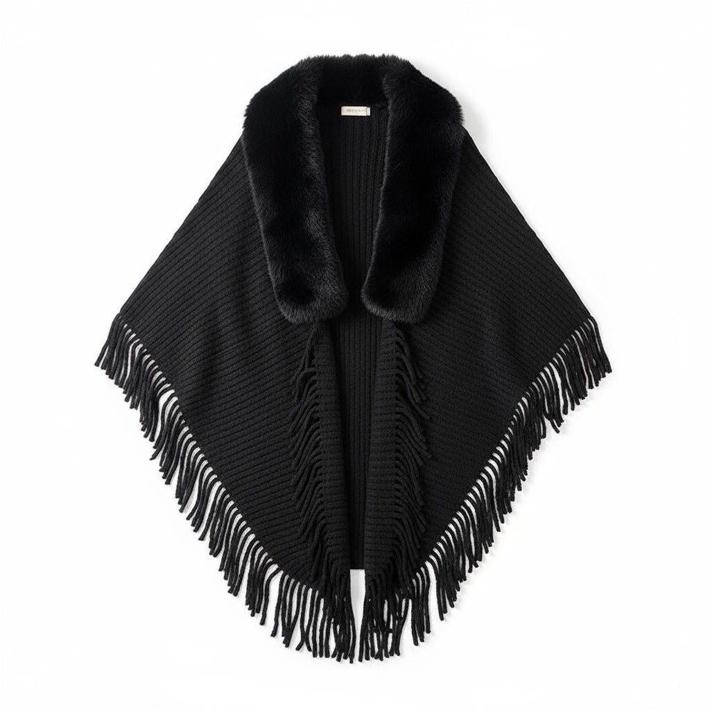 Aveline Knit Cape| Celeste Collection