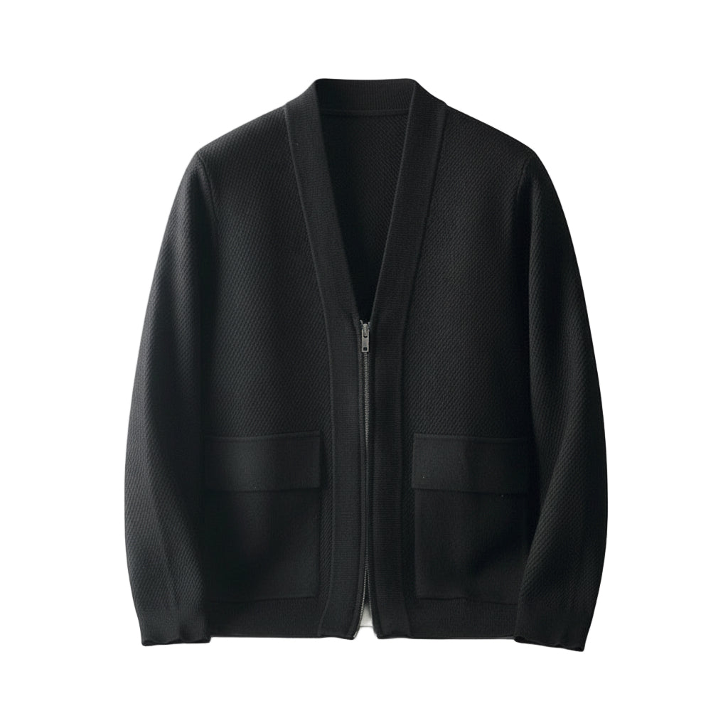 Gedeao Cashmere Cardigan | Noir Essence Collection