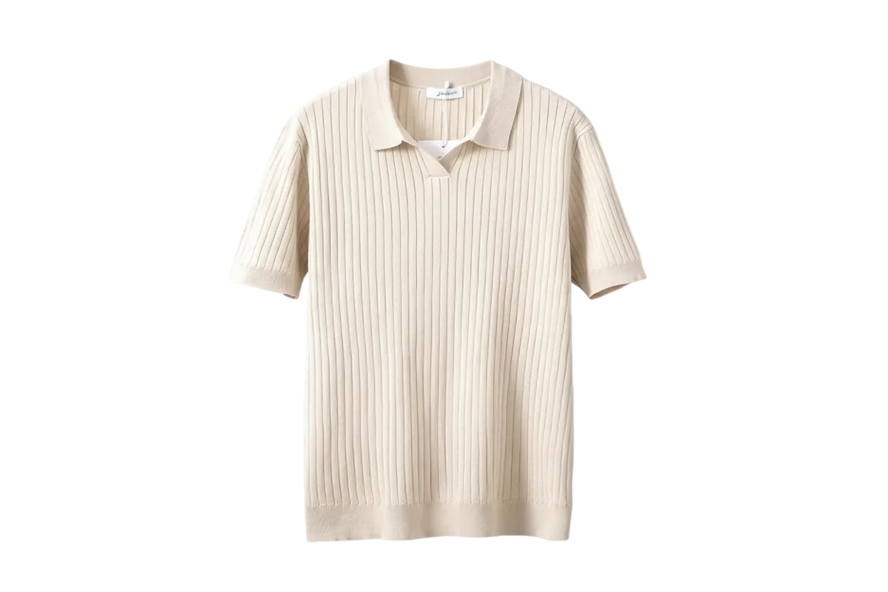 SENTA Striped Polo Shirt | Noir Essence Collection