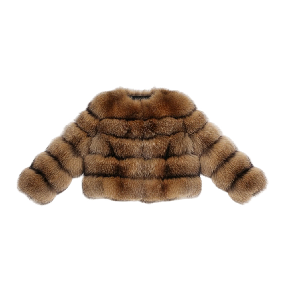 Rhea Faux Raccoon Fur Coat | Celeste Collection