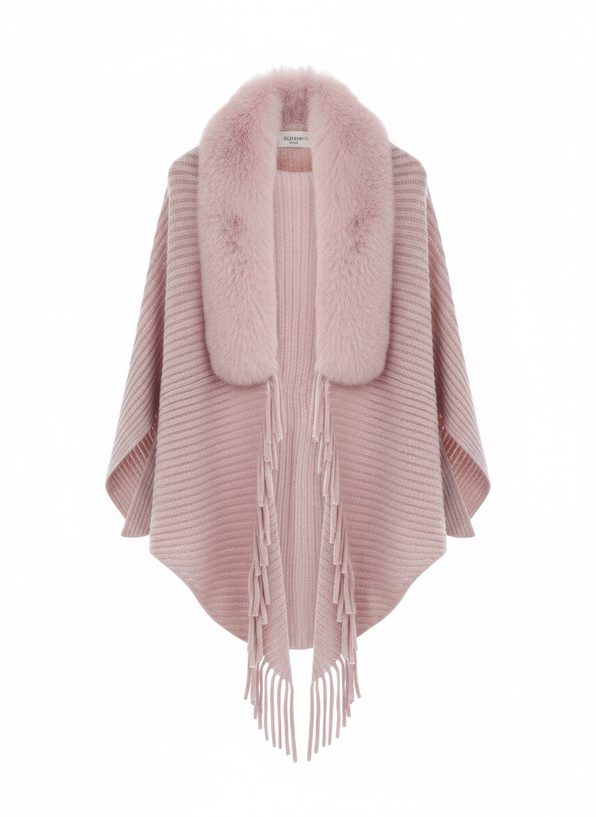 Aveline Knit Cape| Celeste Collection