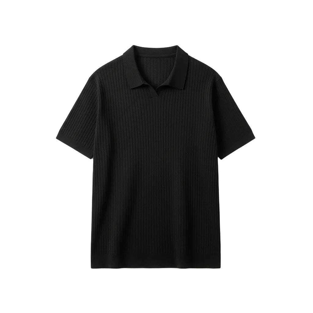 SENTA Striped Polo Shirt | Noir Essence Collection