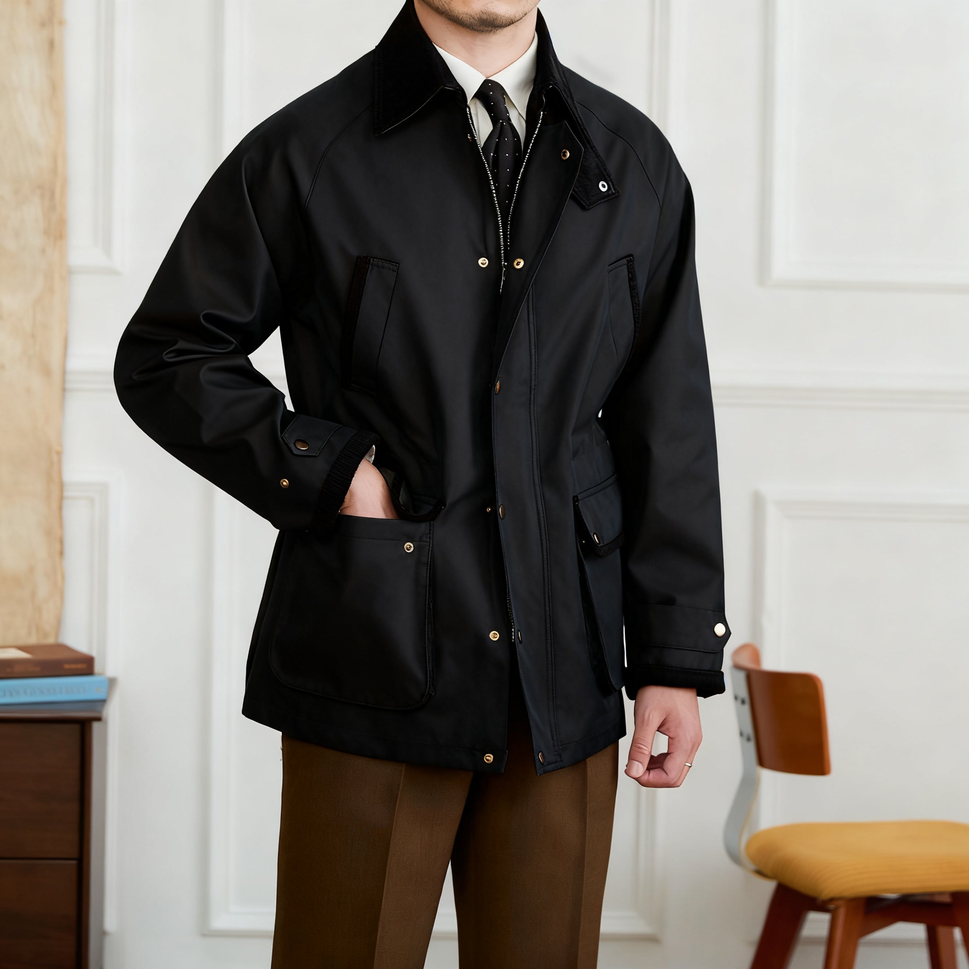 Charles Waterproof Jacket | Noir Essence Collection