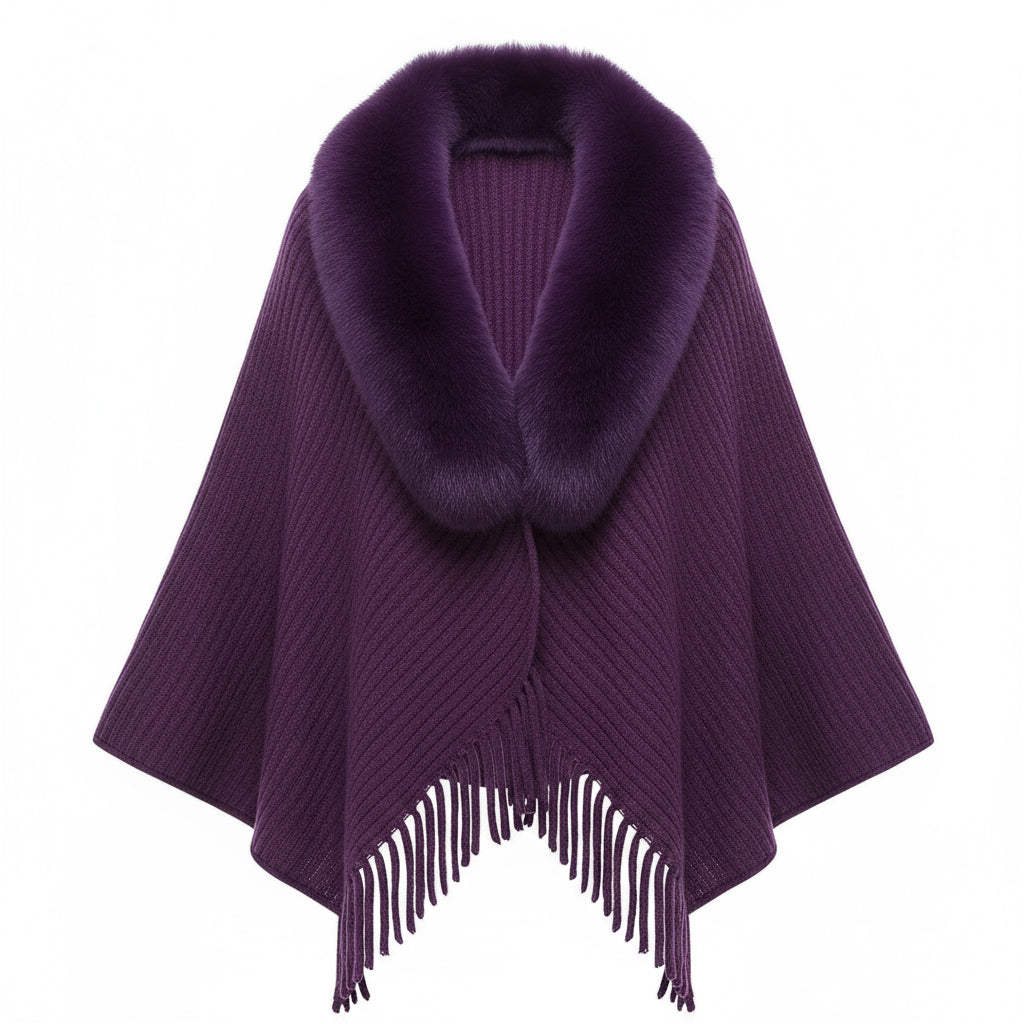Aveline Knit Cape| Celeste Collection