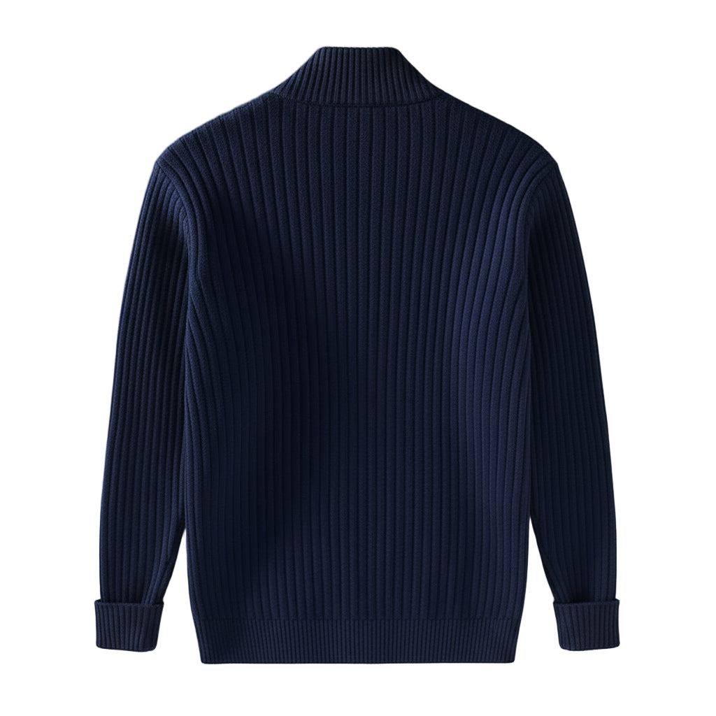 Soren Zipped Sweater | Noir Essence Collection