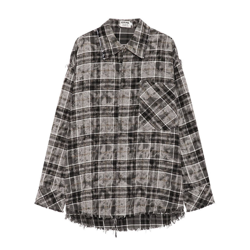 Limited Edition Sanding Plaid Cardigan | Noir Essence Collection