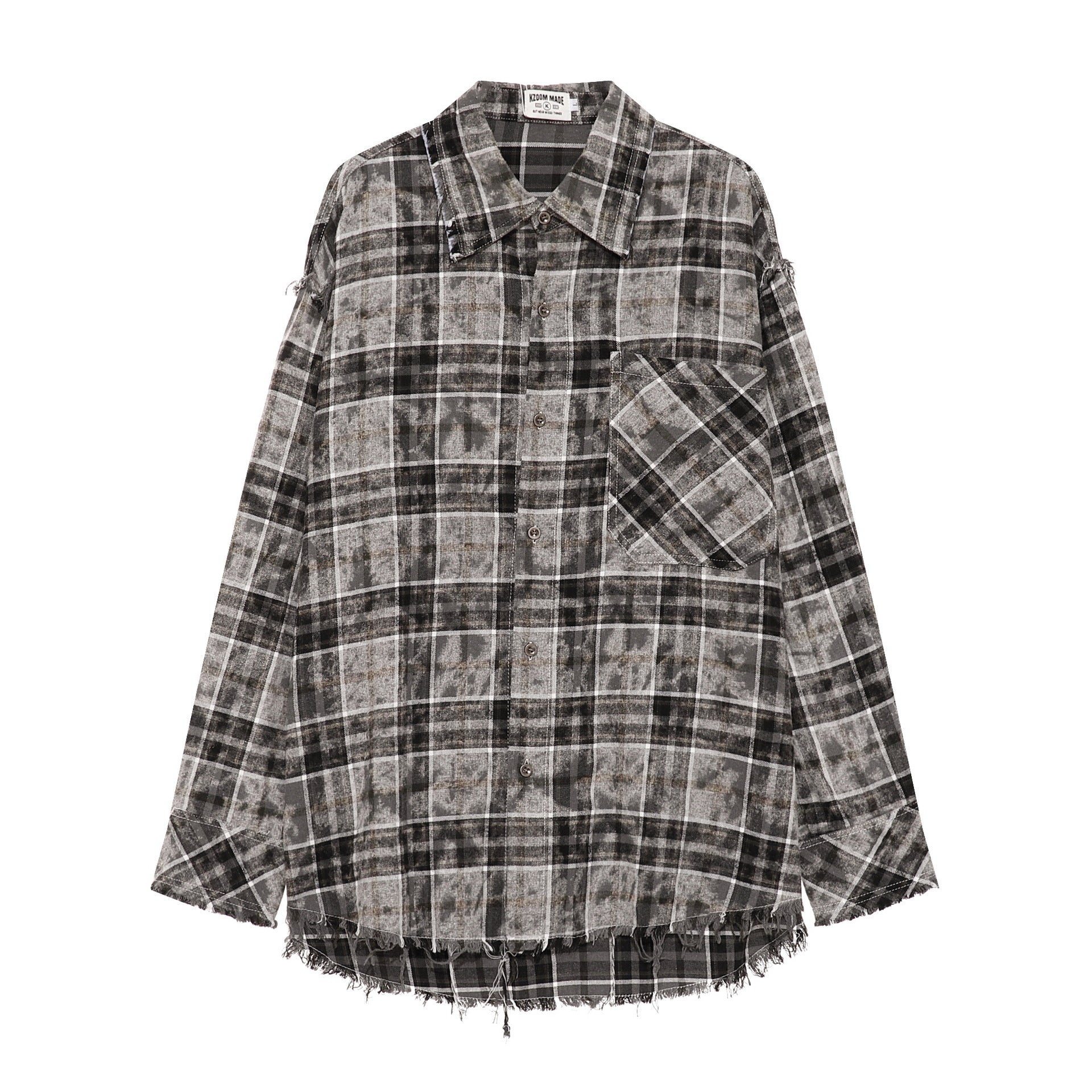 Limited Edition Sanding Plaid Cardigan | Noir Essence Collection