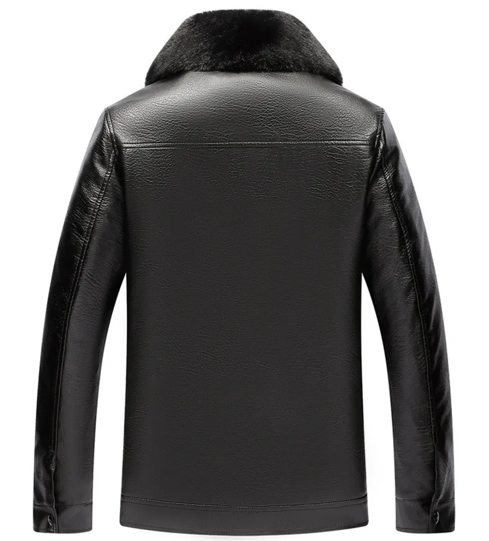 Lucent Soren Leather Jacket | Noir Essence Collection