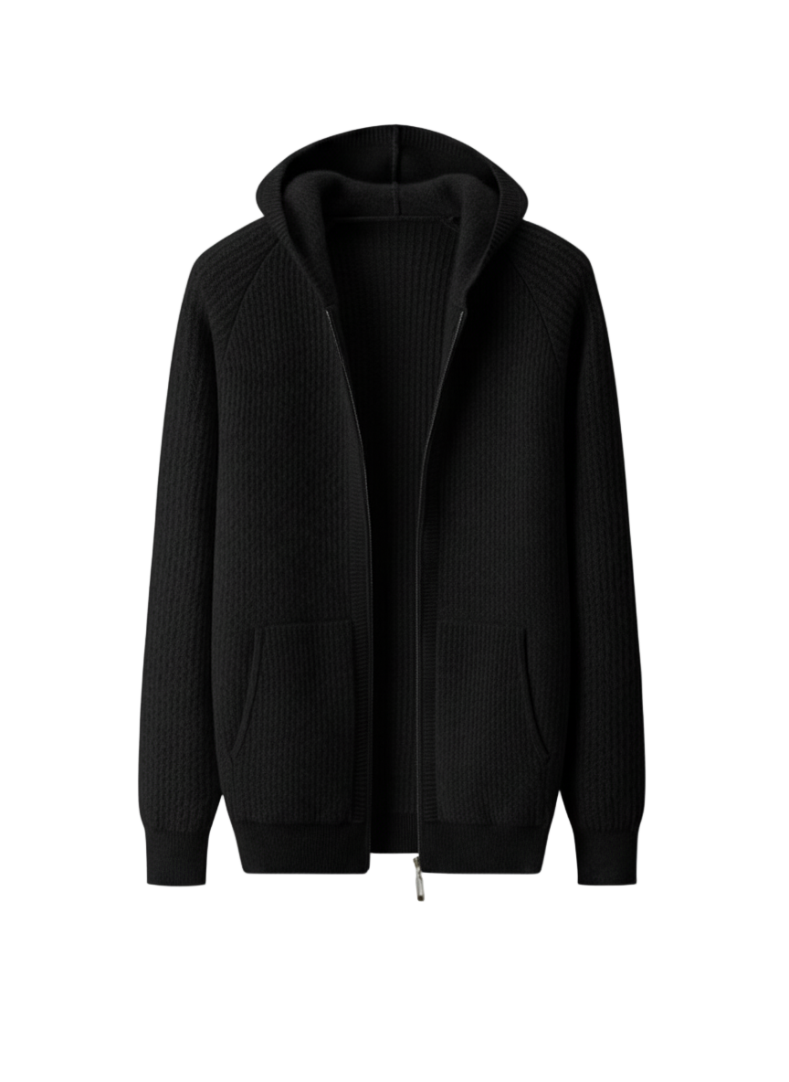 Ambrio Wool Cardigan | Noir Essence Collection