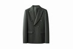 Double-Breasted Slim Suit Jacket | Noir Essence Collection