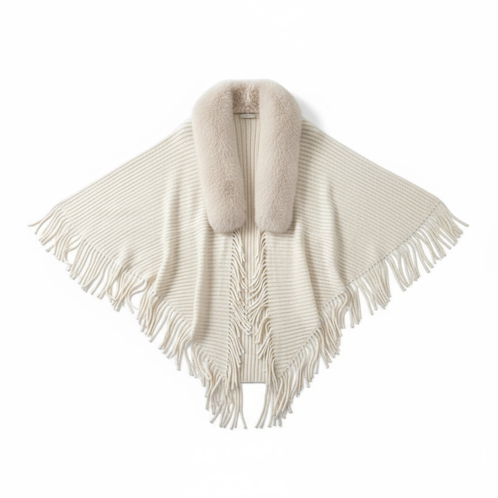 Aveline Knit Cape| Celeste Collection
