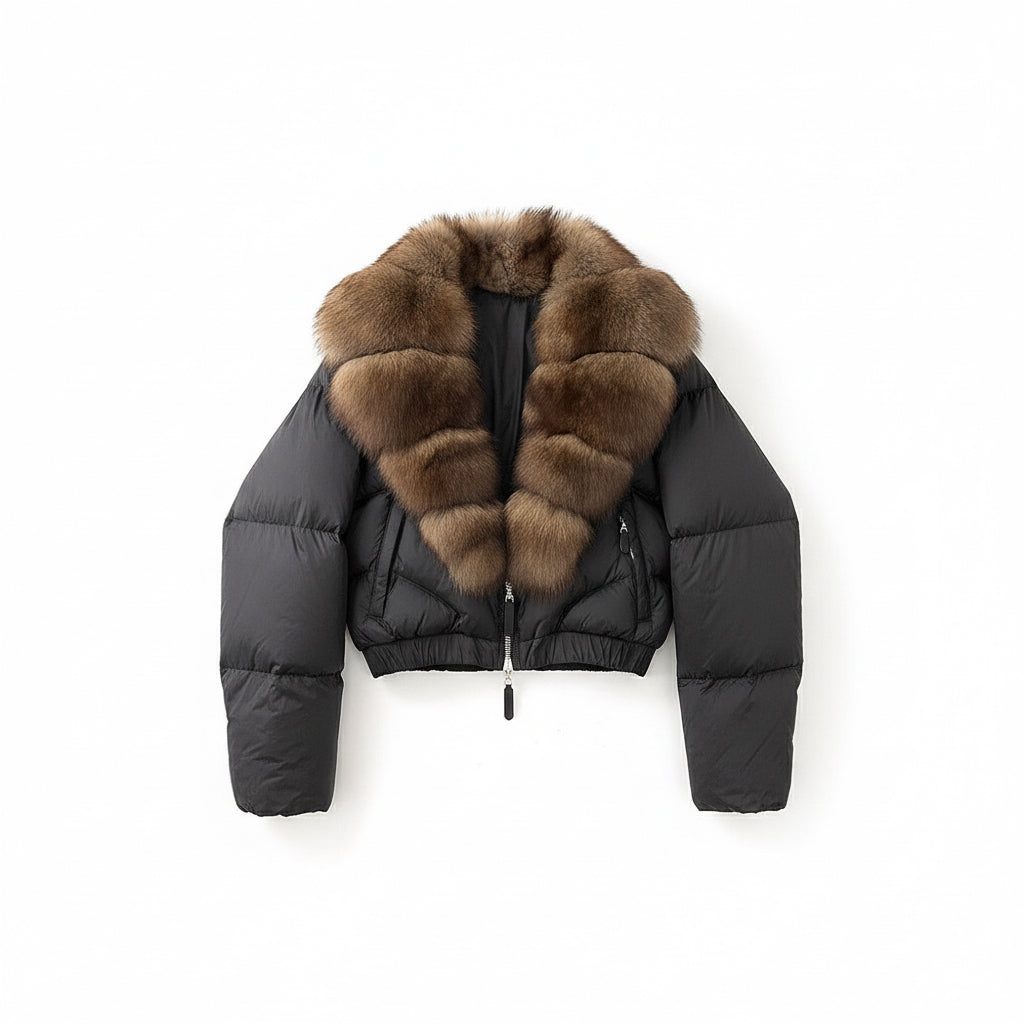 Astraéa Cropped Down Jacket | Celeste Collection