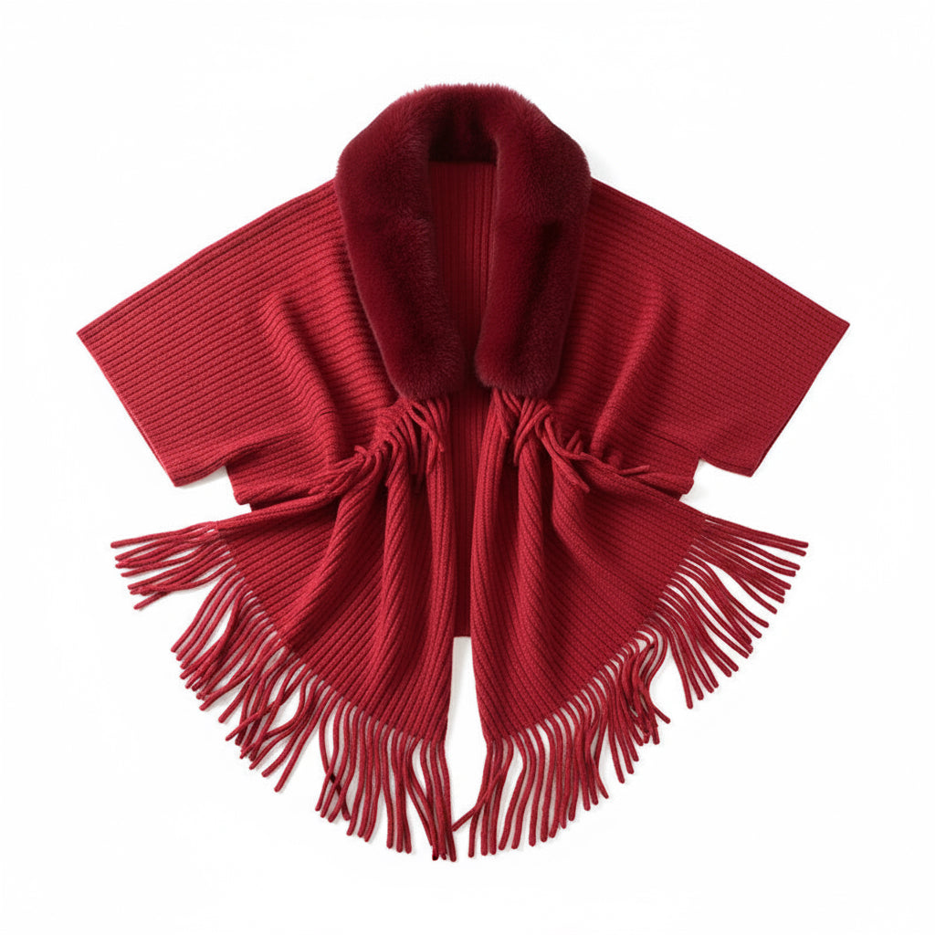 Aveline Knit Cape| Celeste Collection