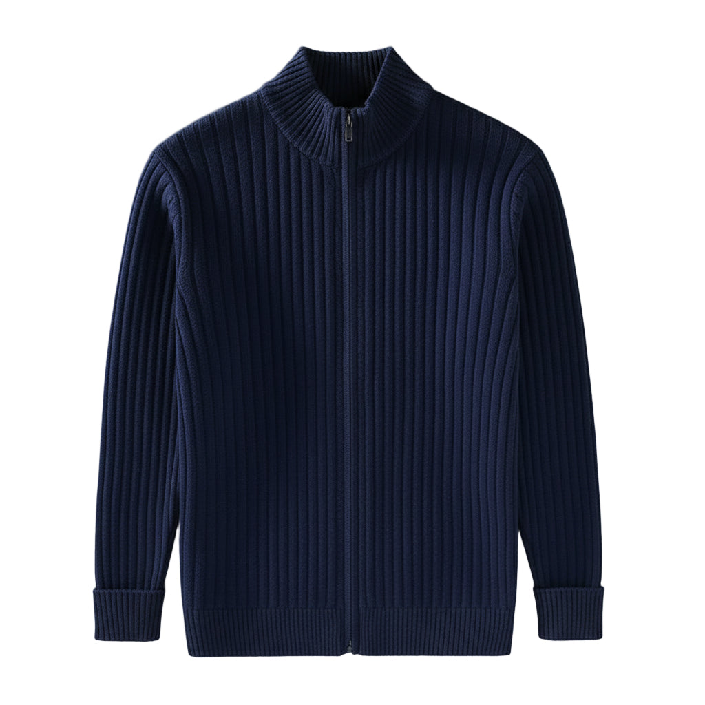 Soren Zipped Sweater | Noir Essence Collection