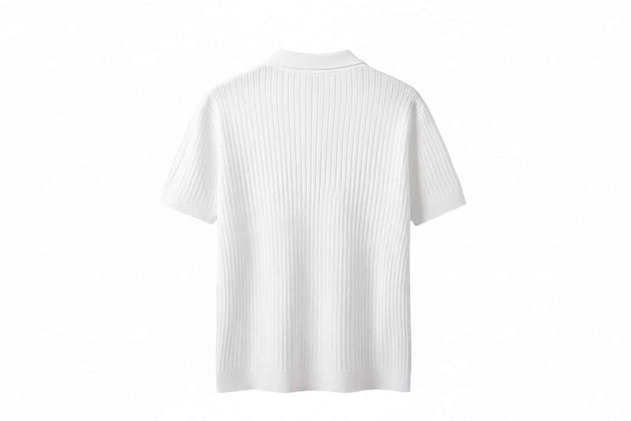 SENTA Striped Polo Shirt | Noir Essence Collection