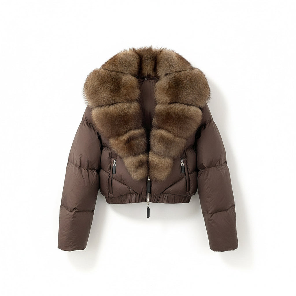 Astraéa Cropped Down Jacket | Celeste Collection