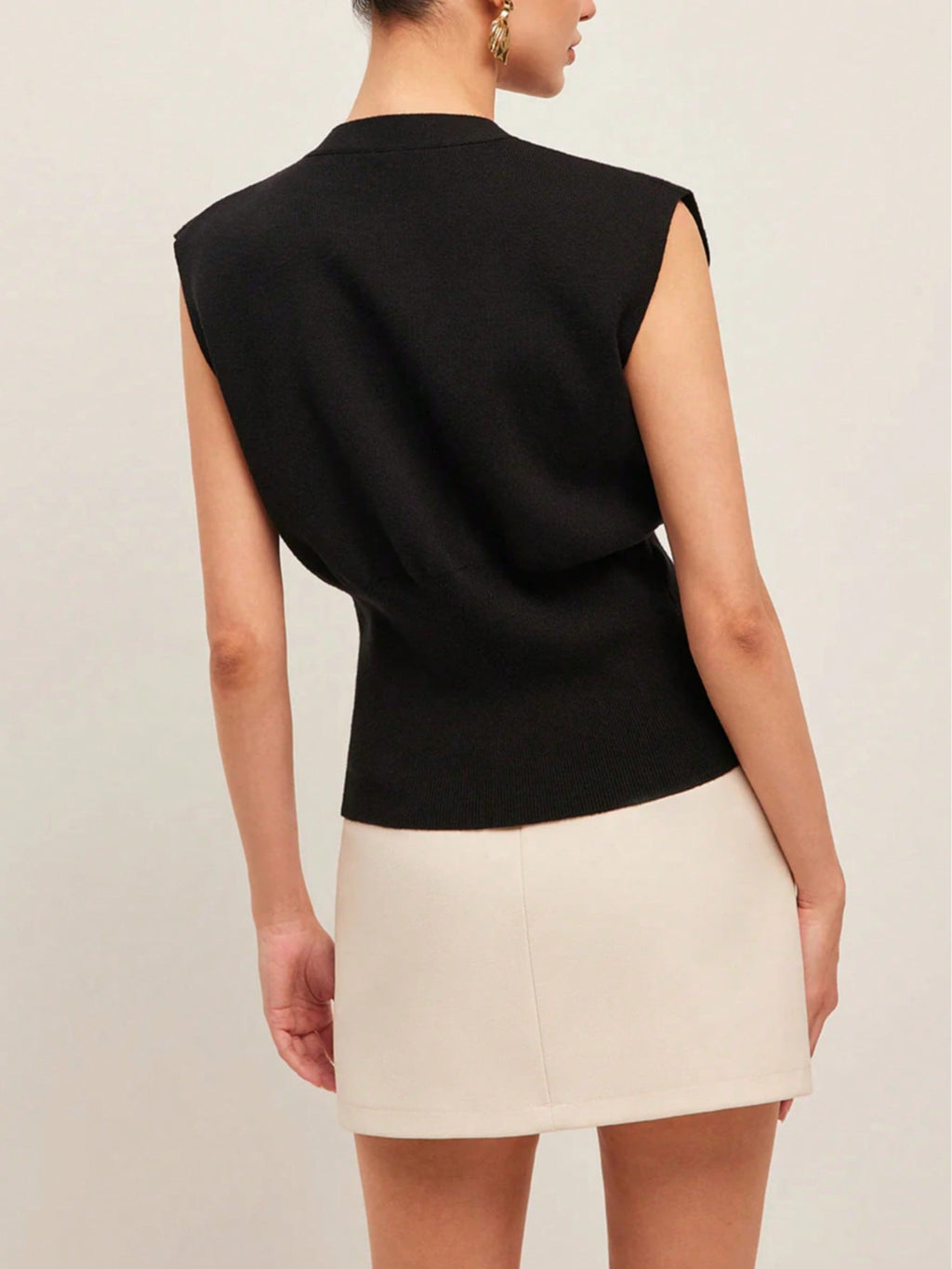 Orlena Gold Knit Vest |  Celeste Collection